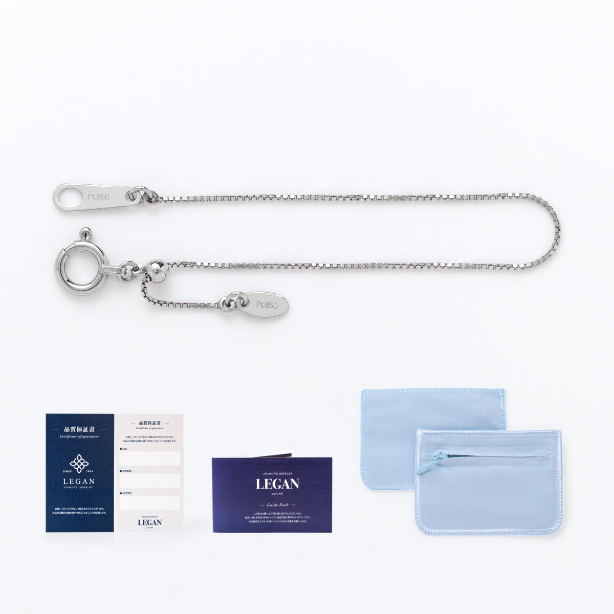 アジャスターチェーン ベネチアン PT850 プラチナ 最長10cm 長さ調整可