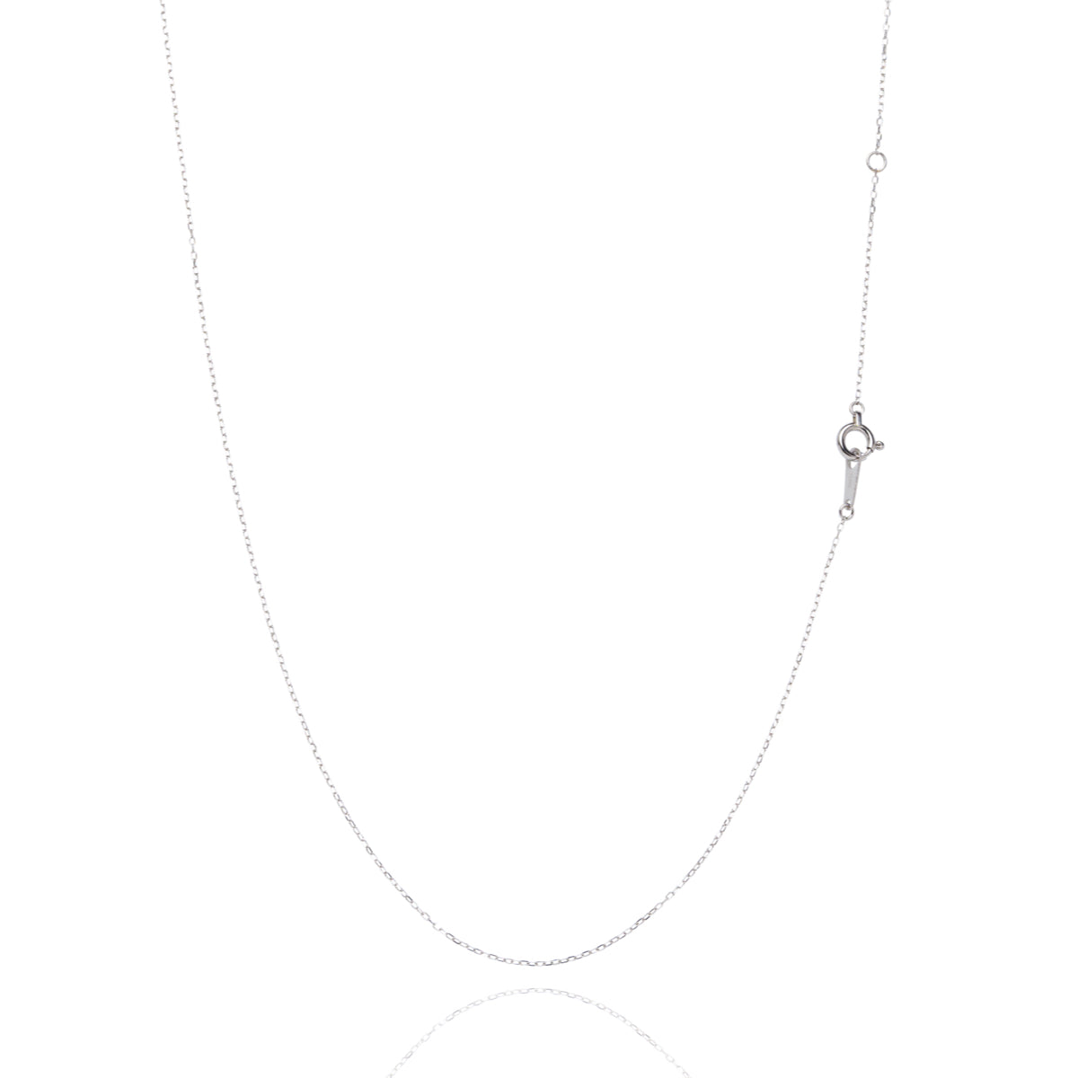 あずきチェーン ネックレス PT850 プラチナ 40cm 幅0.5mm