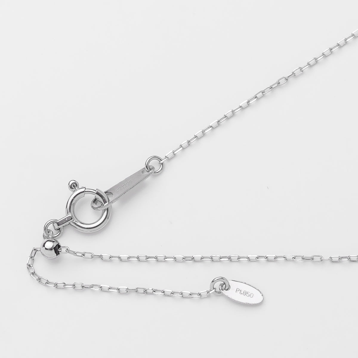 あずきチェーン ネックレス PT850 プラチナ 45cm 幅0.5mm