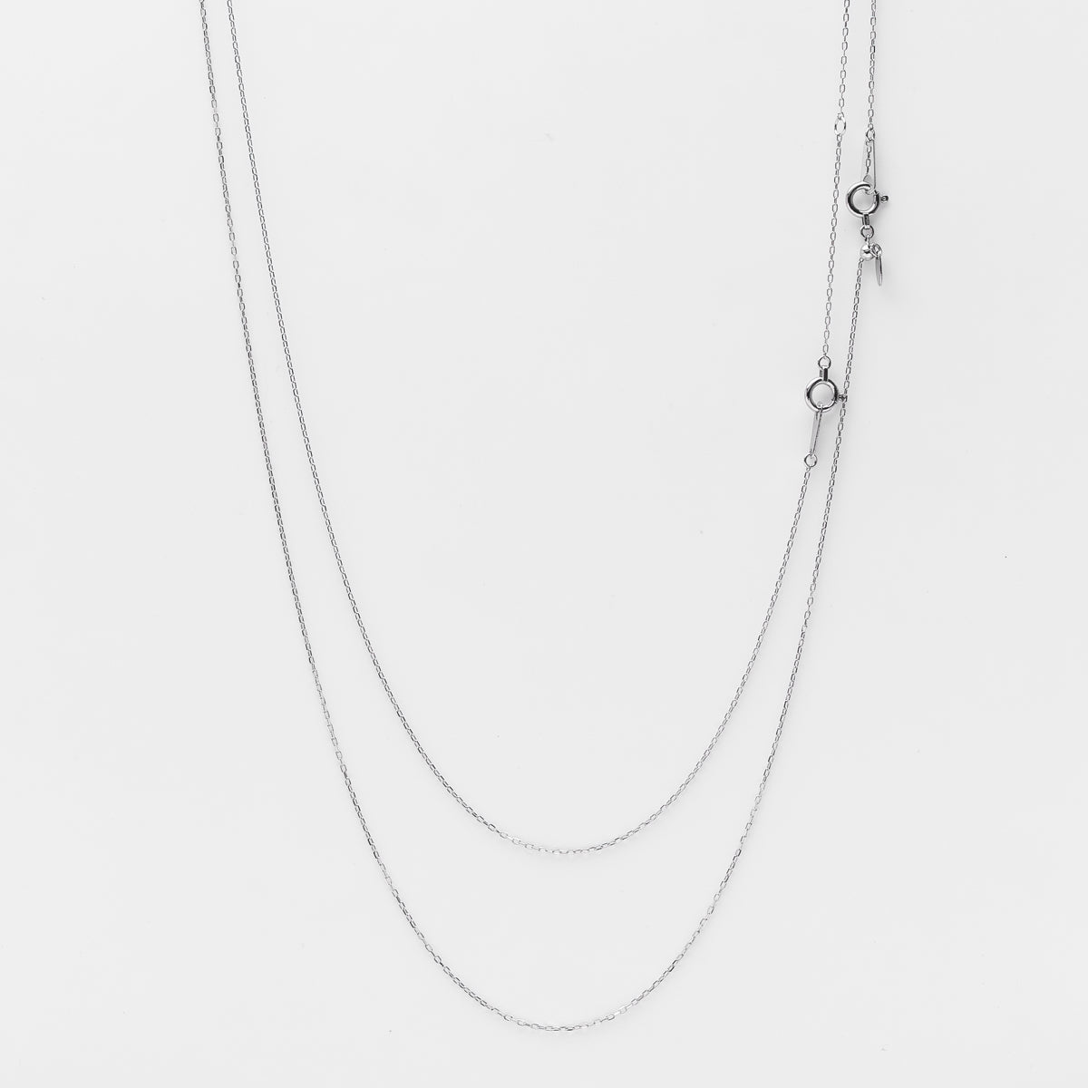 あずきチェーン ネックレス PT850 プラチナ 45cm 幅0.5mm