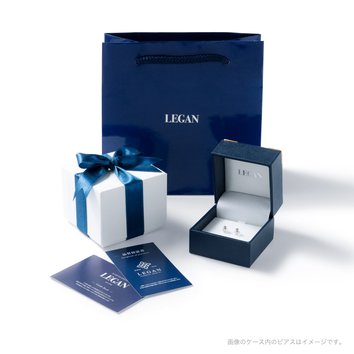 シャンパンカラー ダイヤモンドピアス TTLB 計0.2ct PT900 プラチナ 6本爪 スタッド
