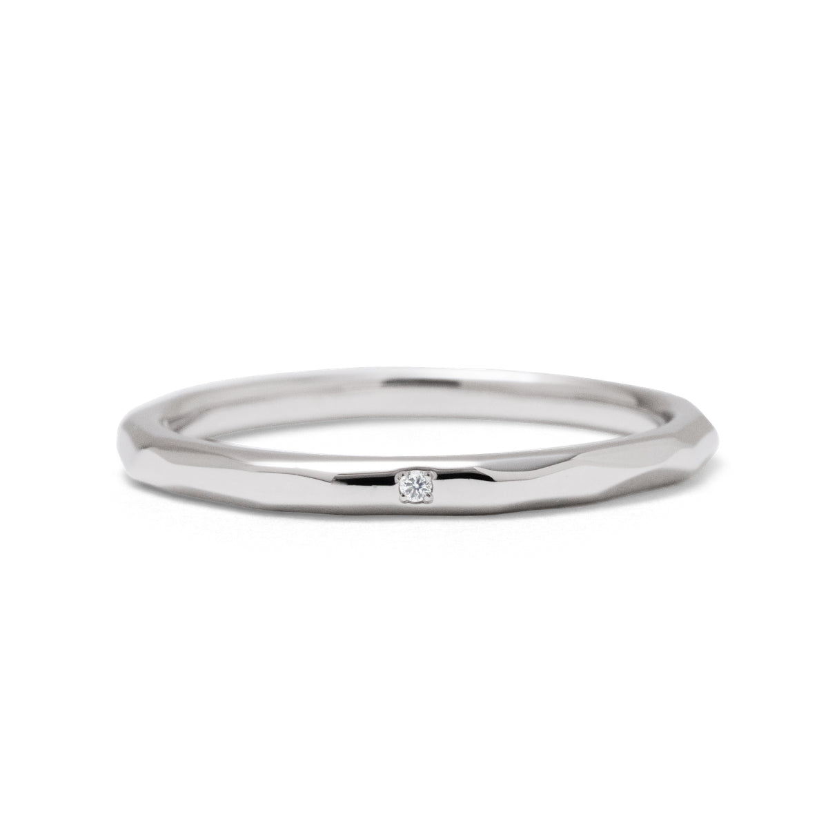 カットリング ダイヤモンド 1石 0.003ct K10WG ホワイトゴールド