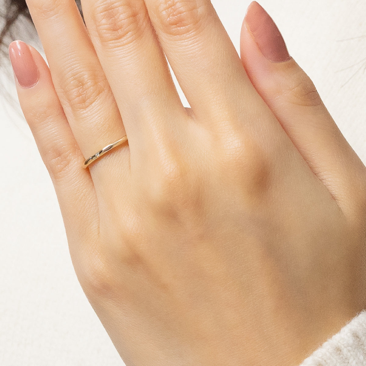 カットリング ダイヤモンド 1石 0.003ct K10YG イエローゴールド