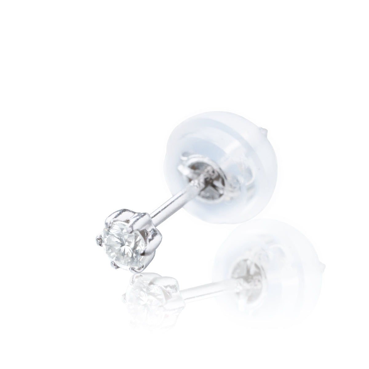 ダイヤモンドピアス WD 計0.1ct PT900 プラチナ 6本爪 スタッド