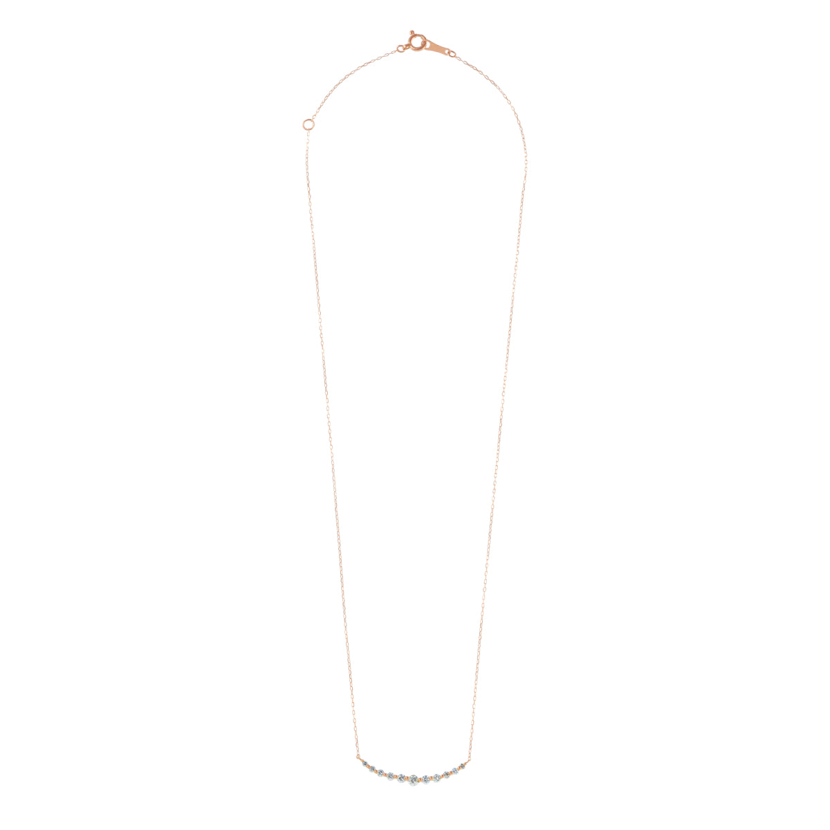 ダイヤモンドネックレス 11粒 0.3ct Heart&Cupid ライン K10PG ピンクゴールド