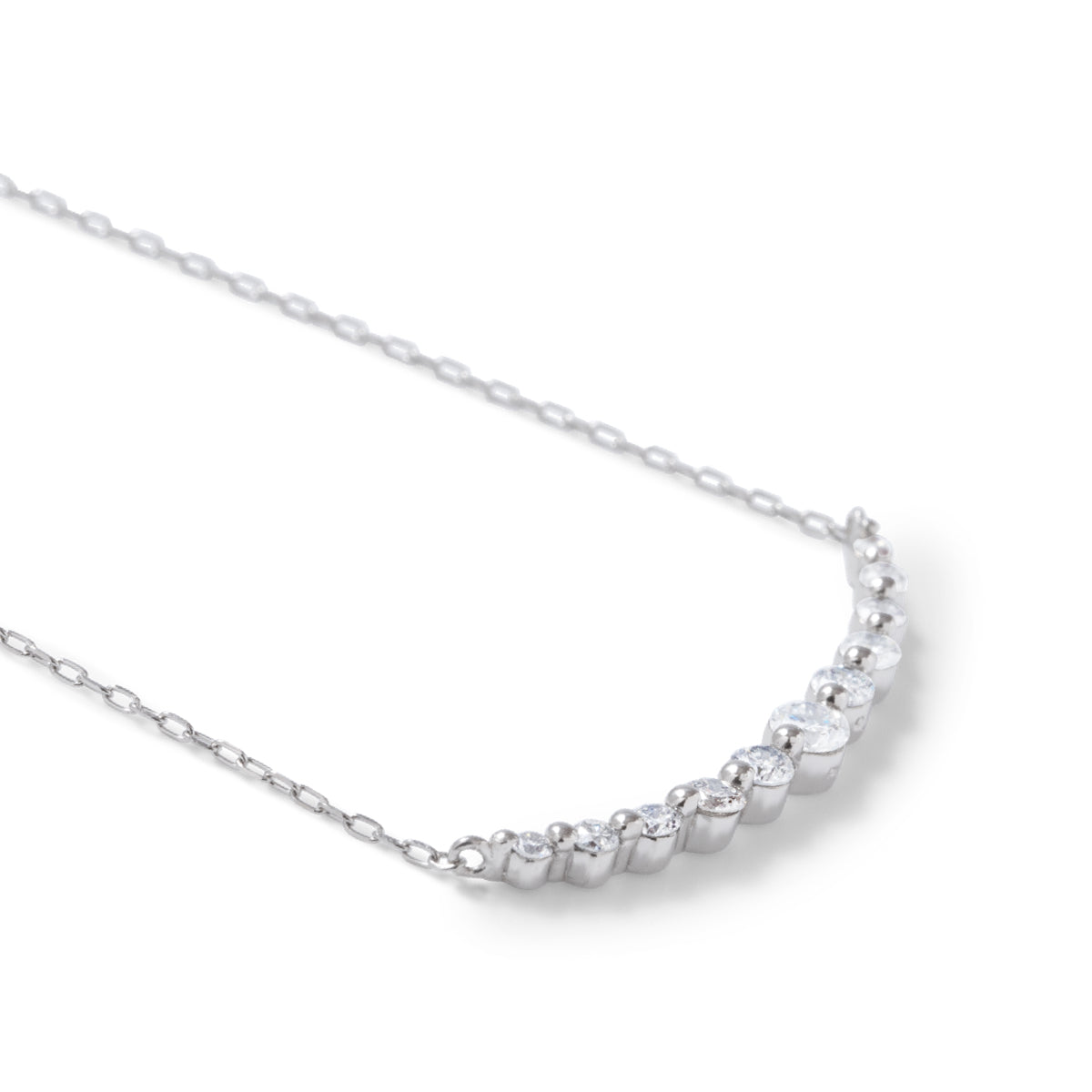 ダイヤモンドネックレス 11粒 0.3ct Heart&Cupid ライン PT プラチナ