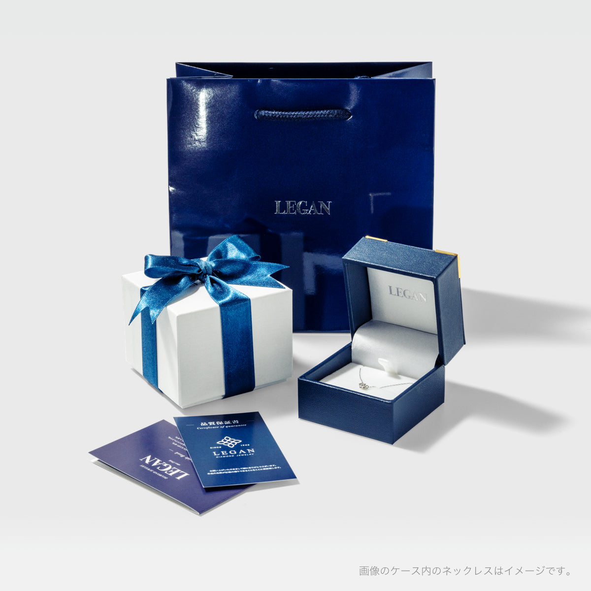 ダイヤモンドネックレス 11石 0.3ct クロス K18WG ホワイトゴールド