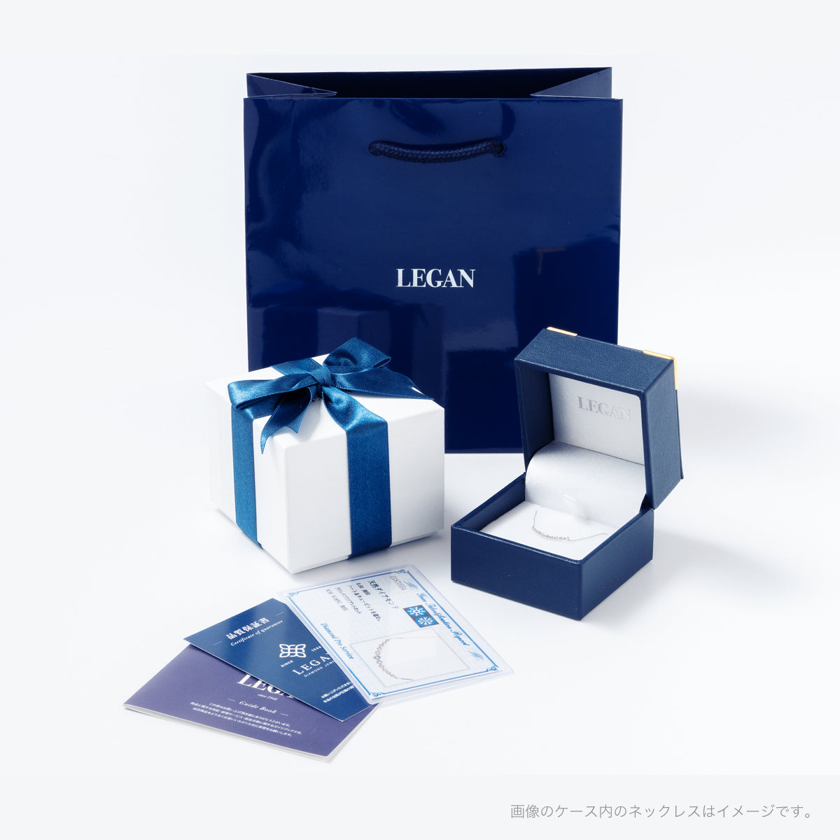 ダイヤモンドネックレス 11粒 0.5ct Heart&Cupid ライン K10PG ピンクゴールド