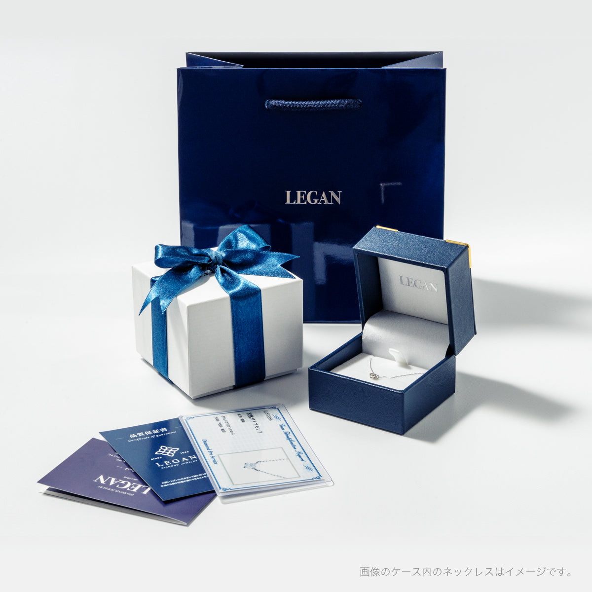ダイヤモンドネックレス 1粒 6本爪 0.1ct Heart&Cupid K18YG イエローゴールド