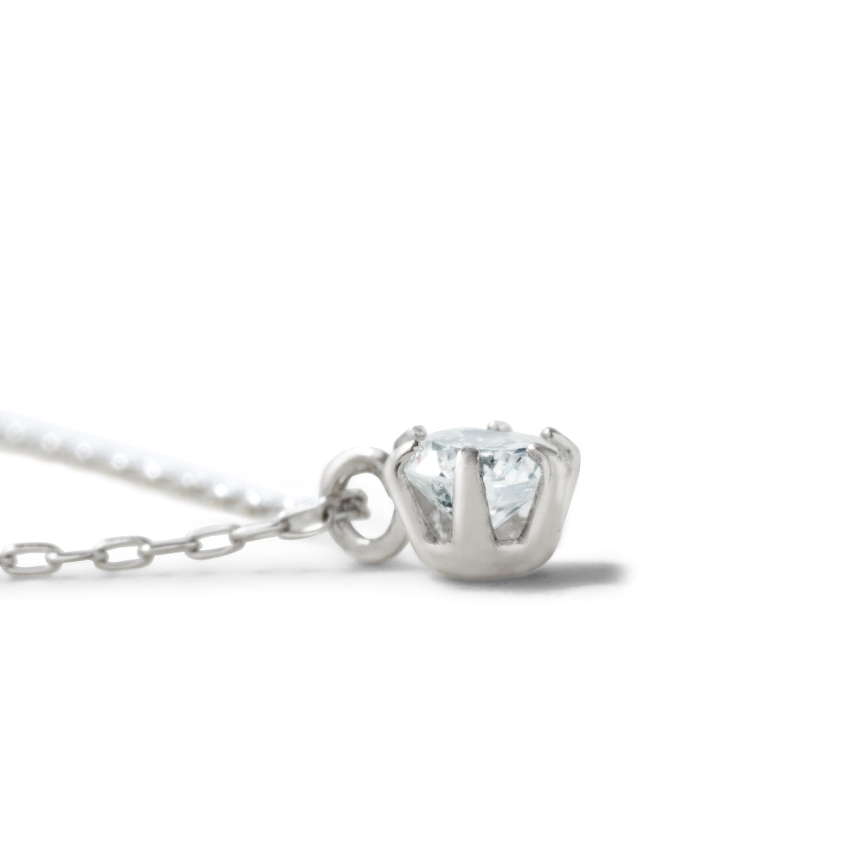 ダイヤモンドネックレス 1粒 6本爪 0.1ct Heart&Cupid PT プラチナ