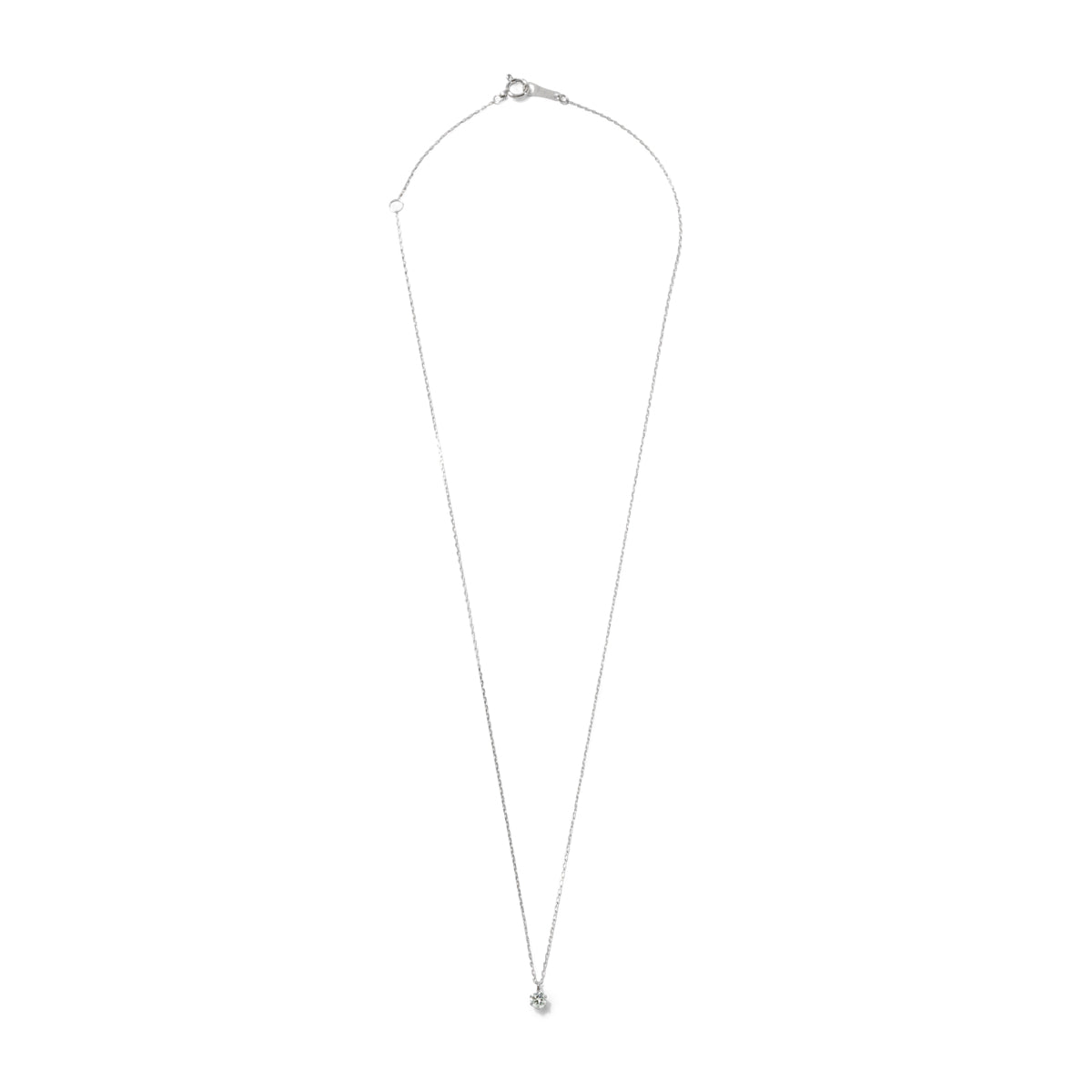 ダイヤモンドネックレス 1粒 6本爪 0.1ct Heart&Cupid PT プラチナ