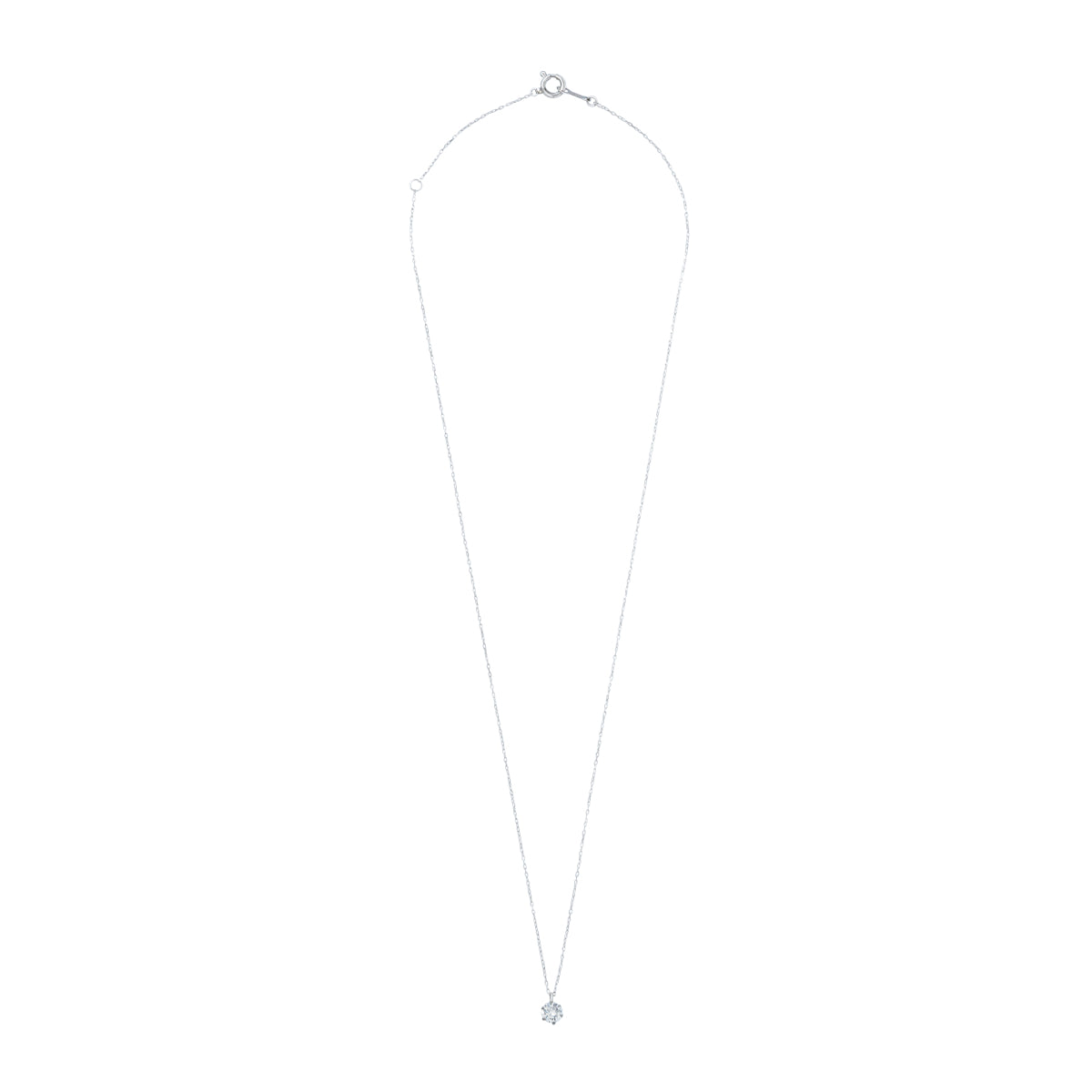 ダイヤモンドネックレス 1粒 6本爪 0.2ct PT プラチナ