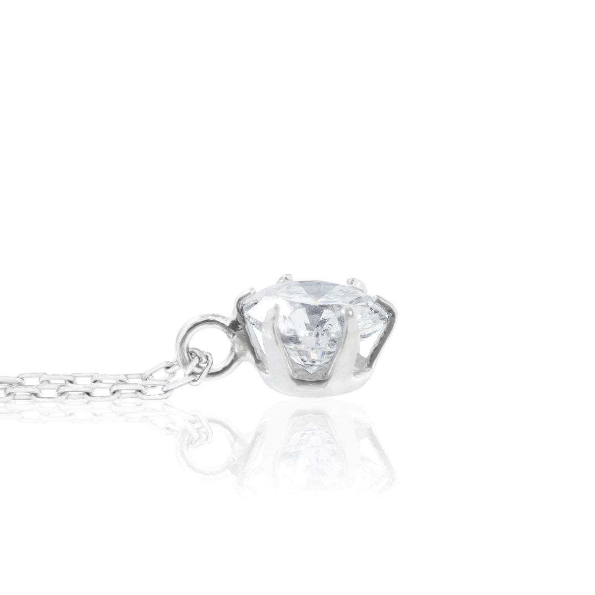 ダイヤモンドネックレス 1粒 6本爪 0.3ct PT プラチナ