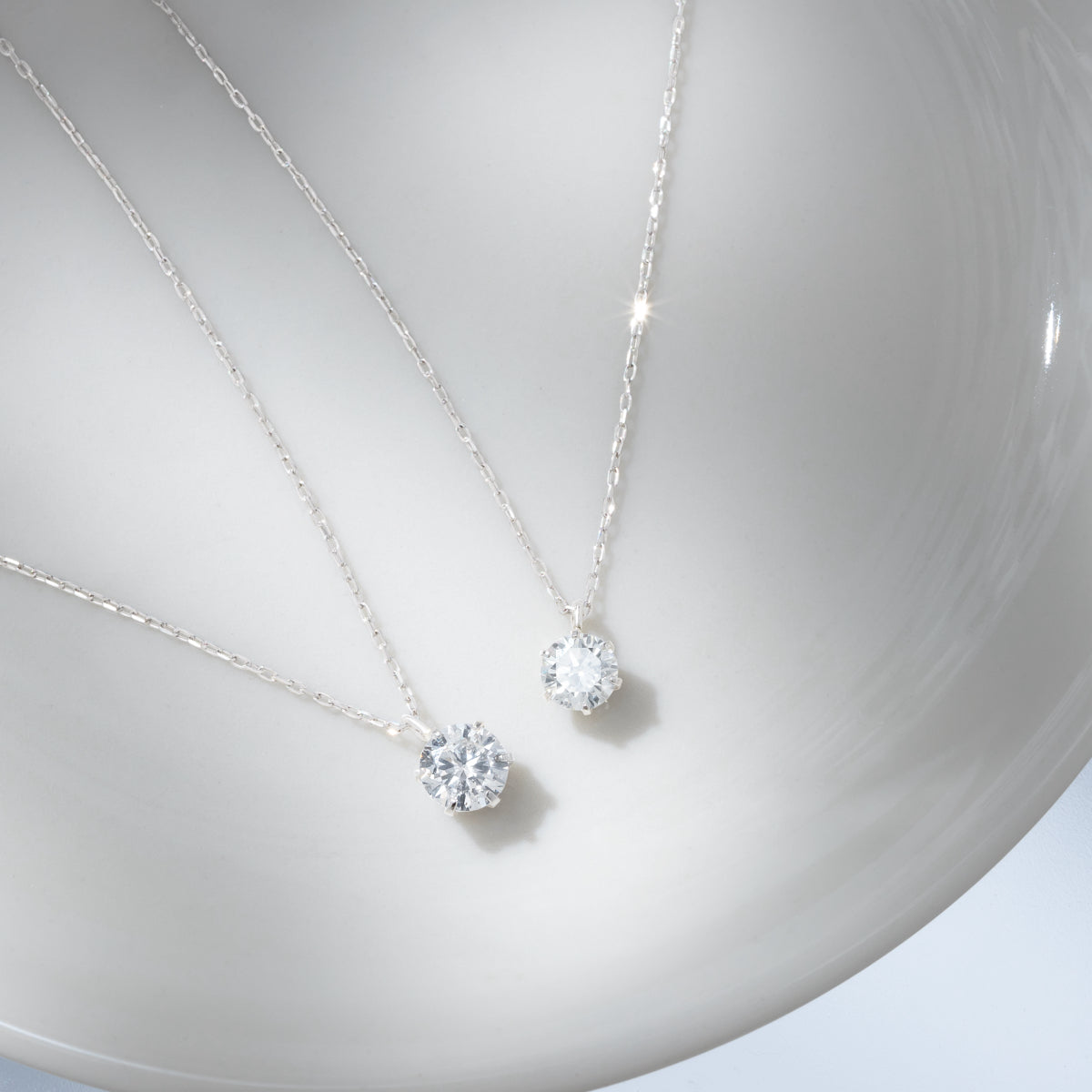 ダイヤモンドネックレス 1粒 6本爪 0.3ct PT プラチナ