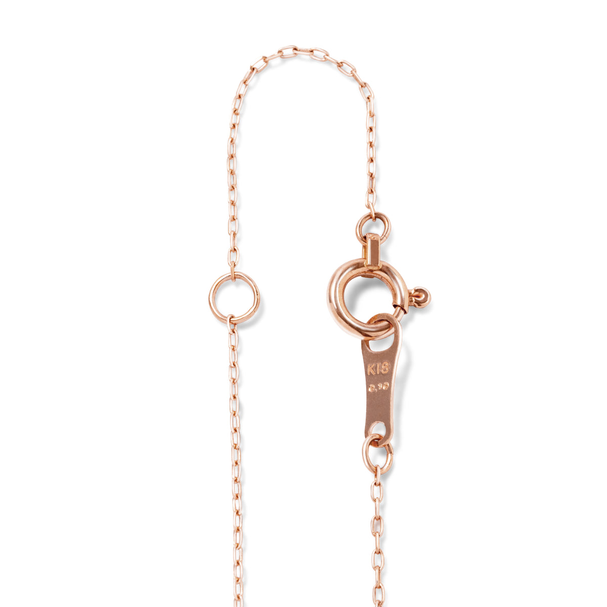 ダイヤモンドネックレス 1粒 4本爪 0.1ct Heart&Cupid K18PG ピンクゴールド