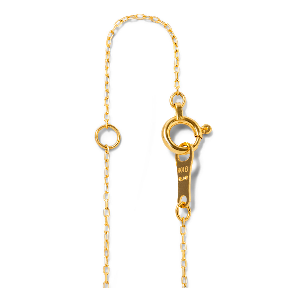 ダイヤモンドネックレス 1粒 4本爪 0.1ct Heart&Cupid K18YG イエローゴールド