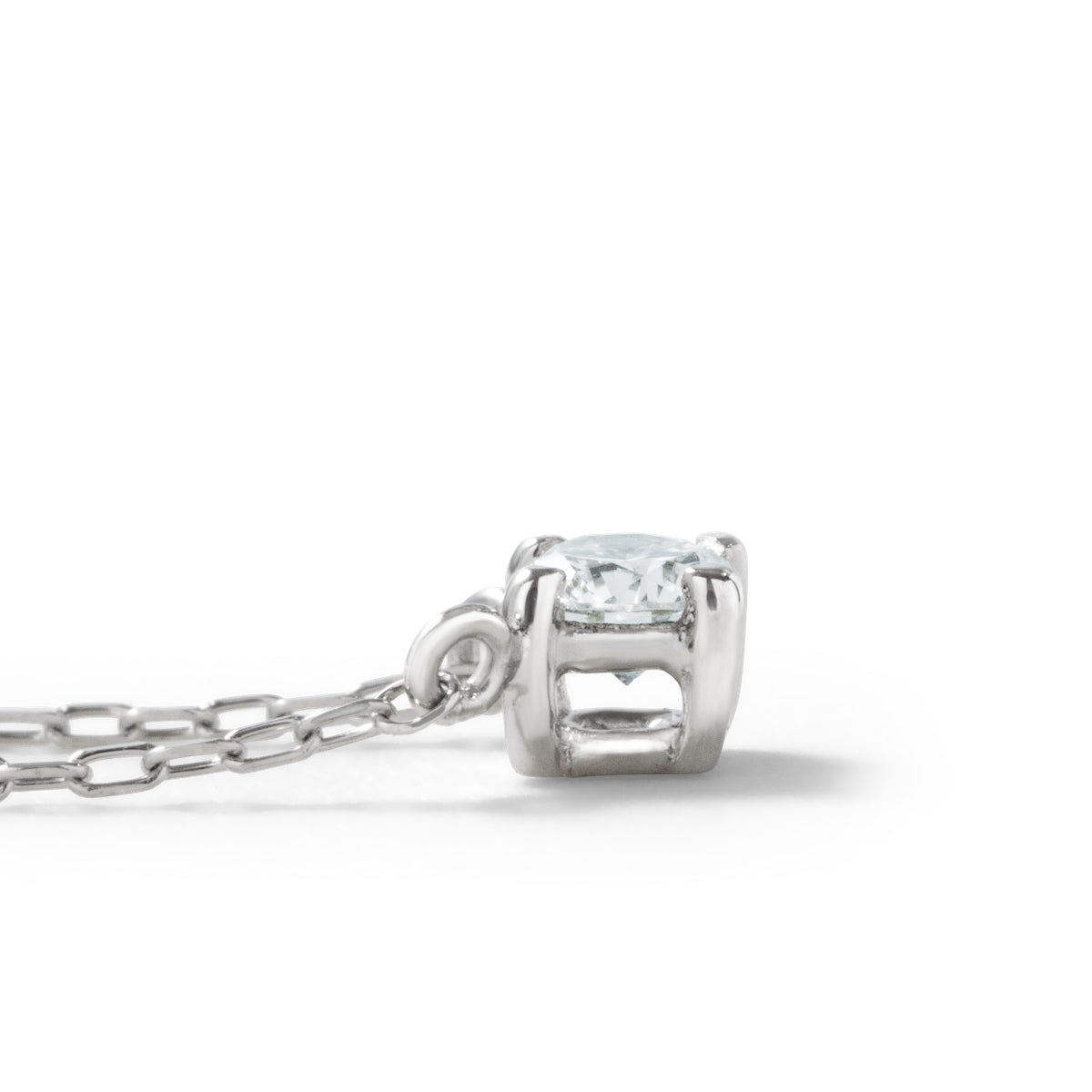 ダイヤモンドネックレス 1粒 4本爪 0.1ct PT プラチナ