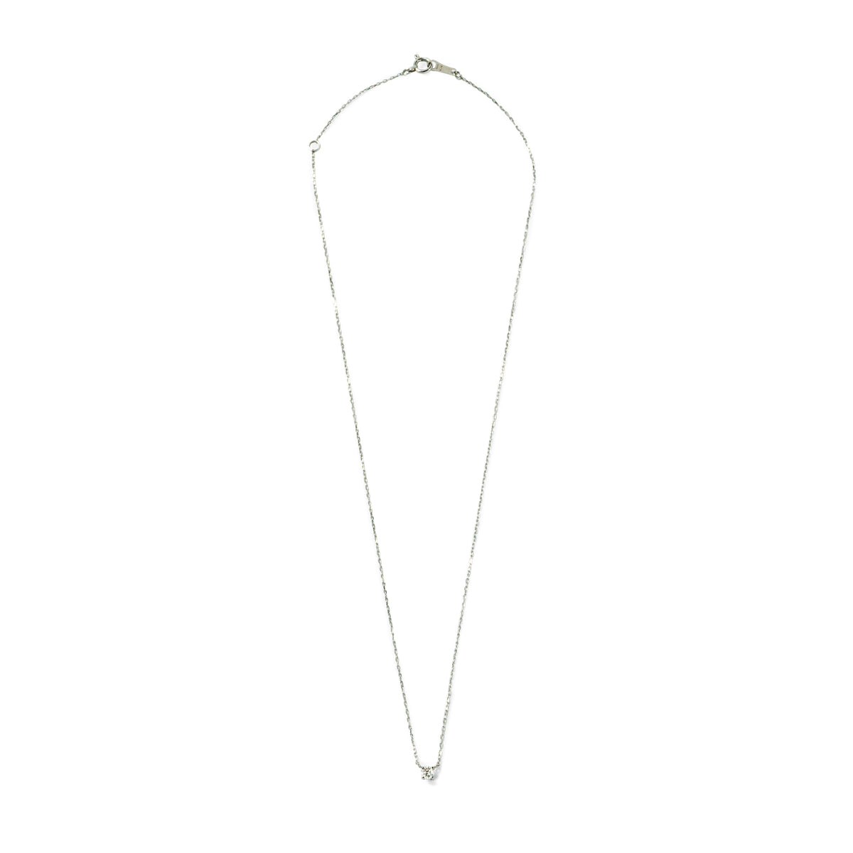 ダイヤモンドネックレス 1粒 4本爪 0.1ct PT プラチナ