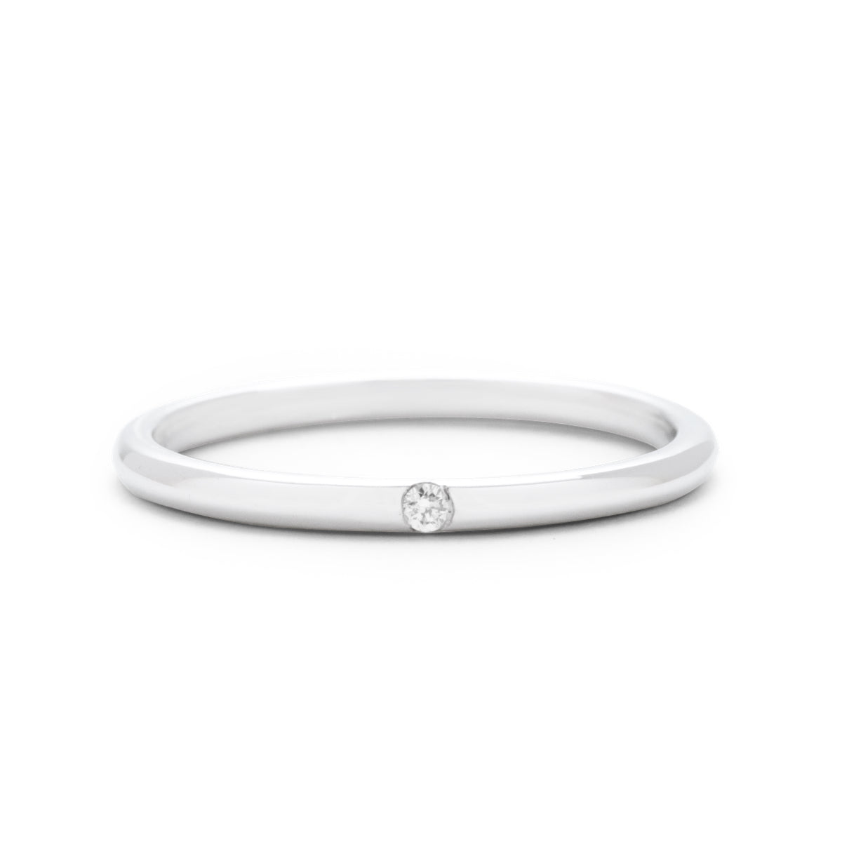 ダイヤモンドリング 1石 0.01ct ストレート 細身 PT900 プラチナ