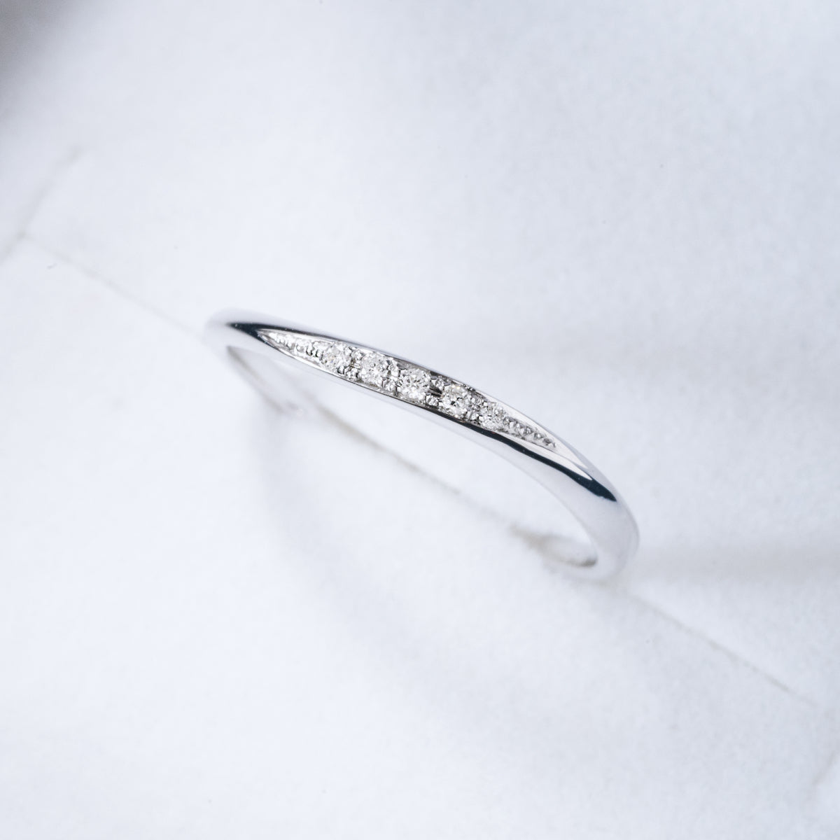 ダイヤモンドリング 5石 0.025ct K10WG ホワイトゴールド