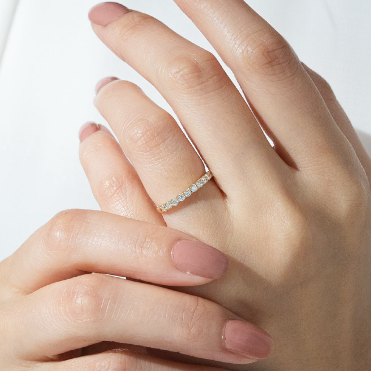 ハーフエタニティリング 0.3ct K18PG ピンクゴールド