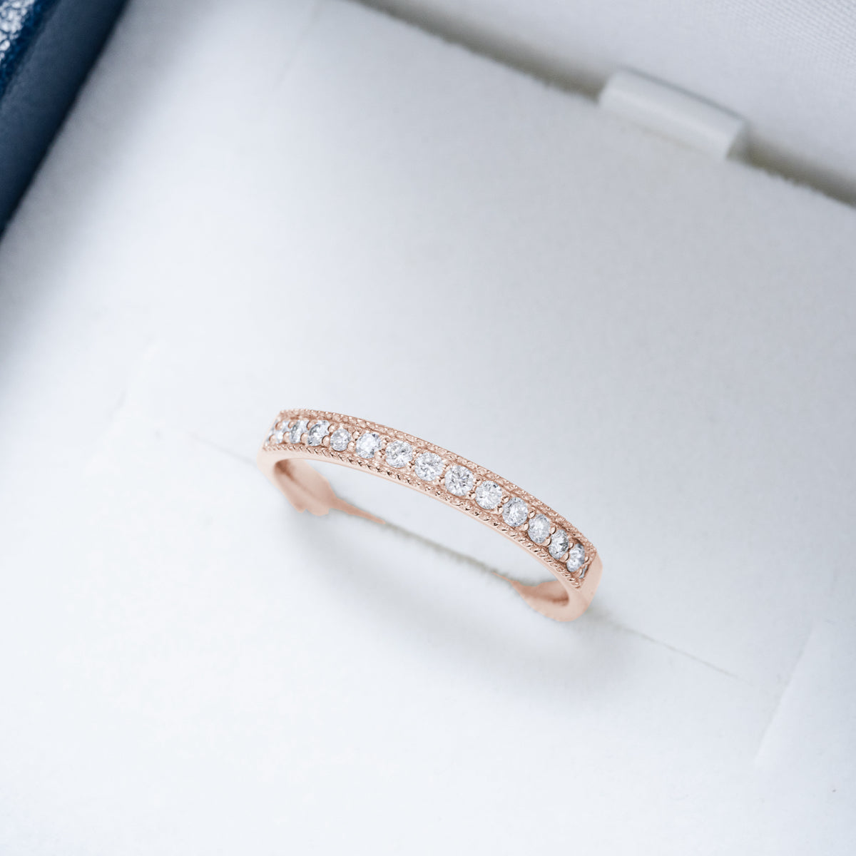 エタニティリング ミル打ち 0.13ct K18PG ピンクゴールド
