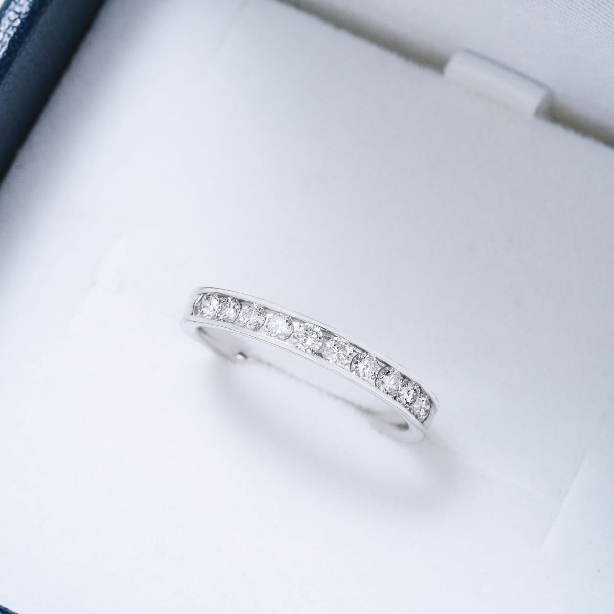 ハーフエタニティリング レール留め 0.3ct PT900 プラチナ