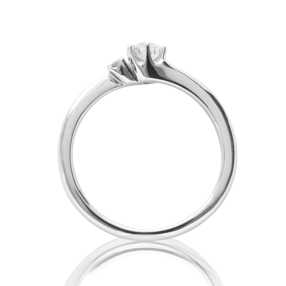 アイスブルーダイヤモンドリング 0.2ct PT900 プラチナ 6本爪留め