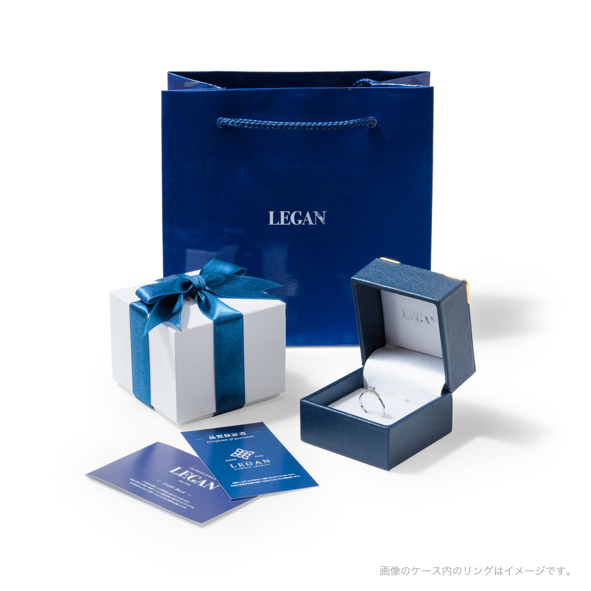 ラインリング ダイヤモンド 3石 0.01ct K10PG ピンクゴールド