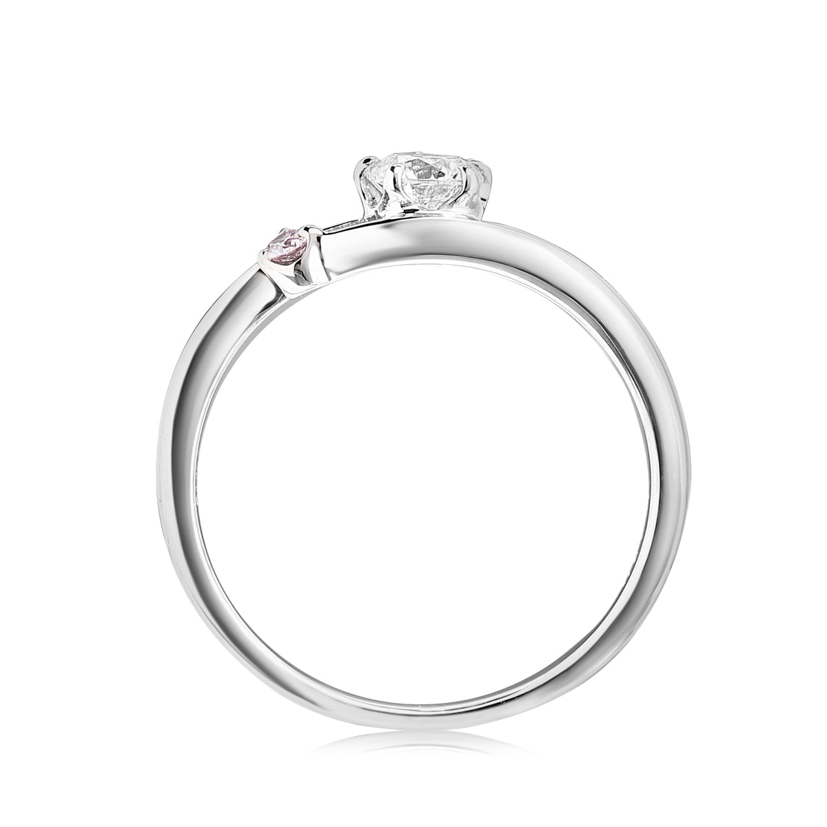 ピンクダイヤモンドリング 0.2ct-up PT900 プラチナ 5本爪留め