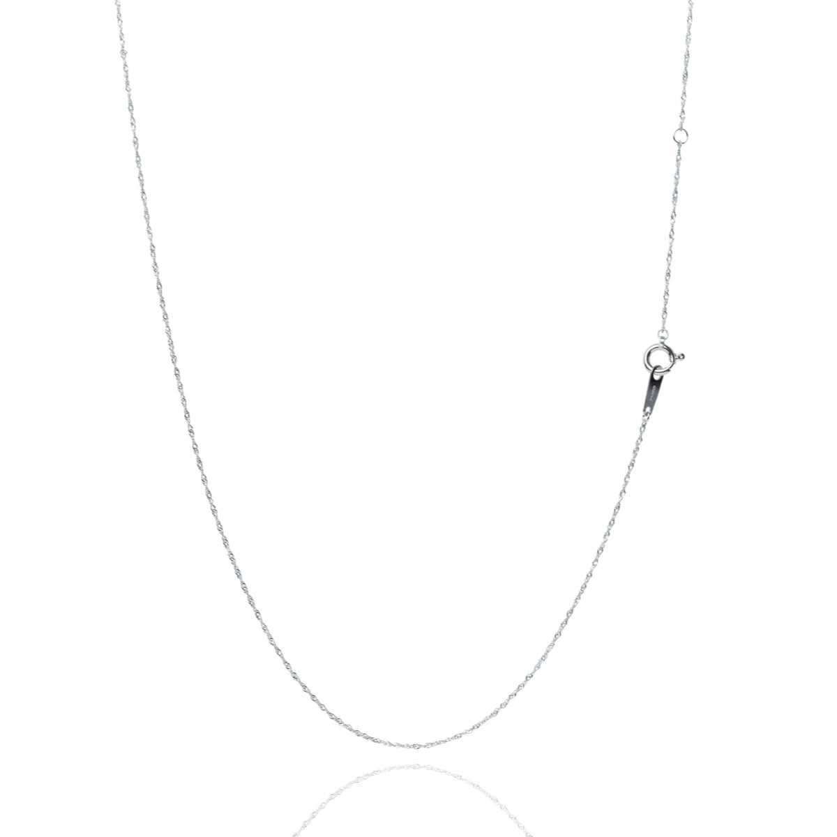 スクリューチェーン ネックレス PT850 プラチナ 最長45cm 線形0.13mm