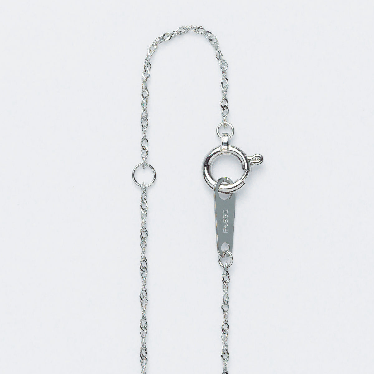 スクリューチェーン ネックレス PT850 プラチナ 最長45cm 線形0.13mm