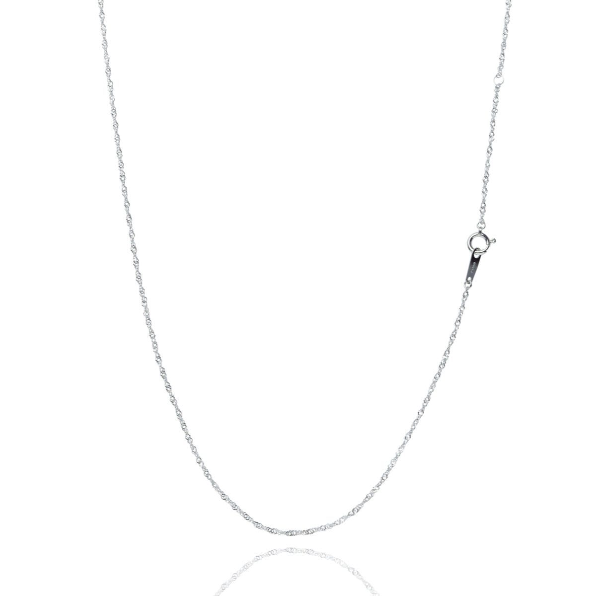 スクリューチェーン ネックレス PT850 プラチナ 最長45cm 線形0.18mm