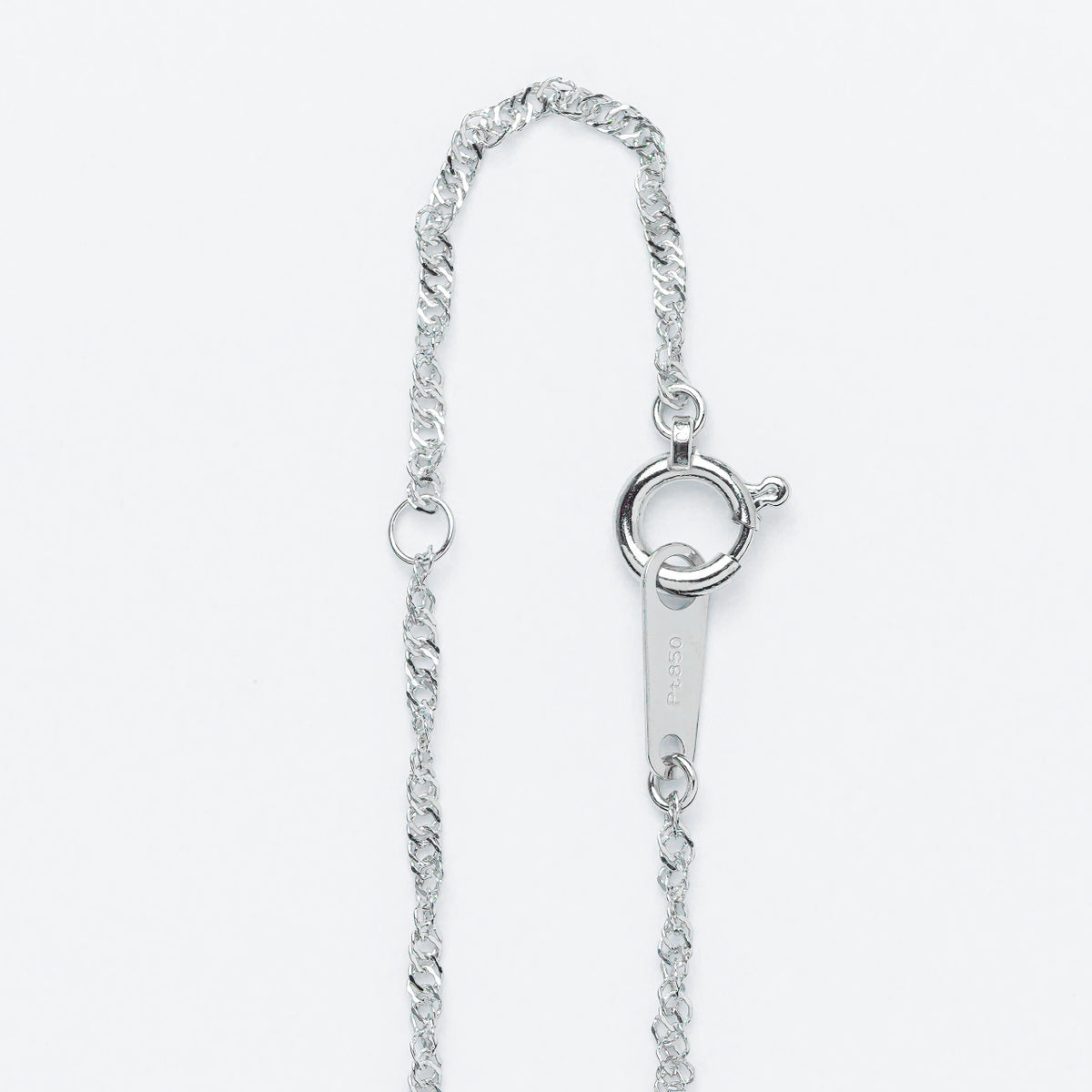 スクリューチェーン ネックレス PT850 プラチナ 最長45cm 線形0.18mm