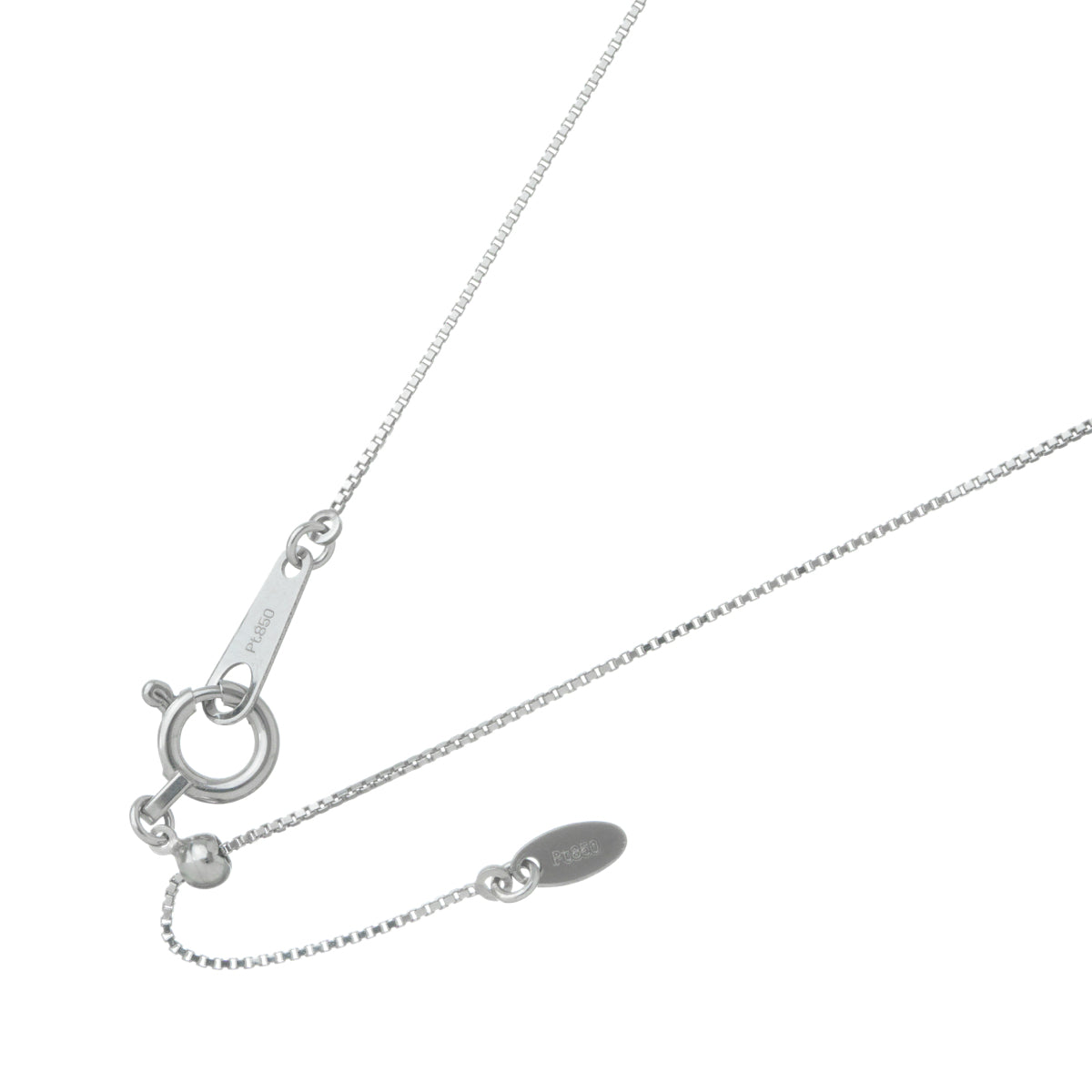 ベネチアンチェーン ネックレス PT850 プラチナ 最長45cm 長さ調整可 幅0.5mm