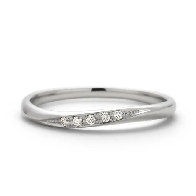 ダイヤモンドリング 5石 0.025ct PT900 プラチナ