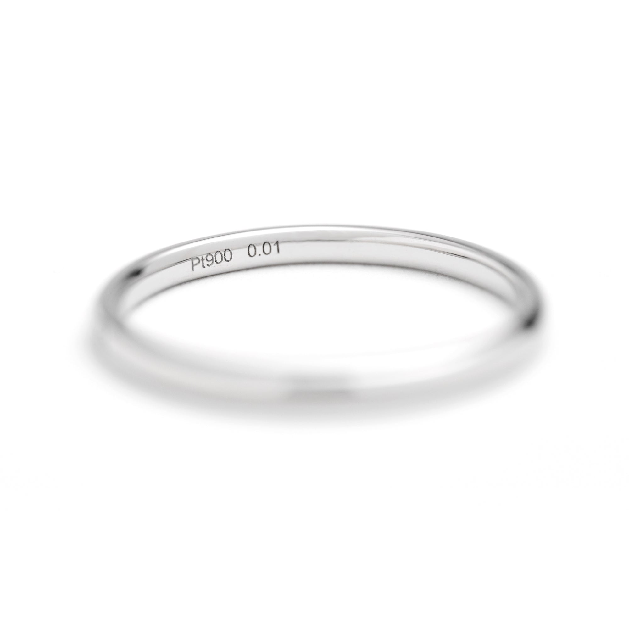 ダイヤモンドリング 1石 0.01ct ストレート 細身 PT900 プラチナ
