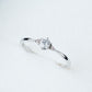 ピンクダイヤモンドリング 0.1ct-up PT900 6本爪留め ピンクダイヤ2石 細め