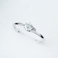 アイスブルーダイヤモンドリング 0.2ct PT900 6本爪留め