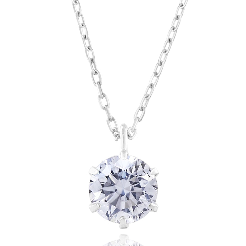 ダイヤモンドネックレス 1粒 6本爪 0.3ct PT プラチナ