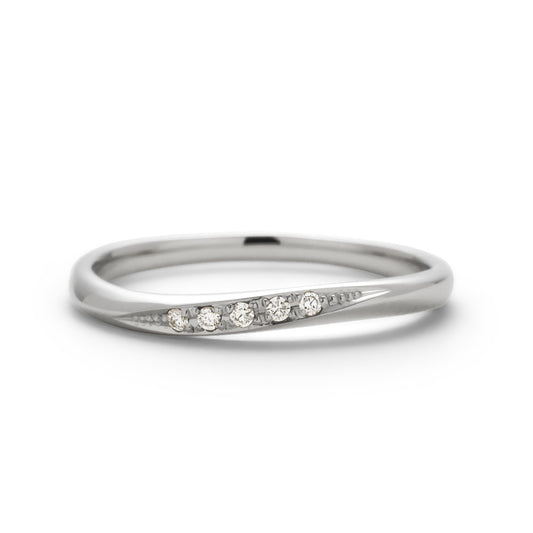ダイヤモンドリング 5石 0.025ct PT900 プラチナ