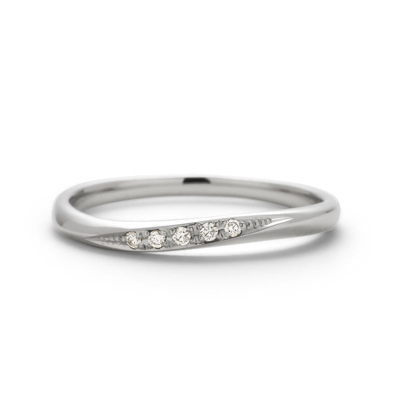 ダイヤモンドリング 5石 0.025ct PT900 プラチナ