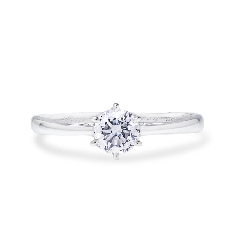 プロポーズリング キュービックジルコニア 0.3ct SV925 シルバー枠